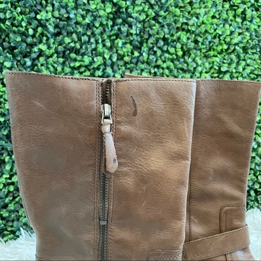 90’s Franco Sarto Brown Square Toe Boots - Picture 3 of 11